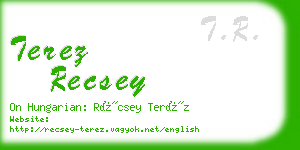 terez recsey business card